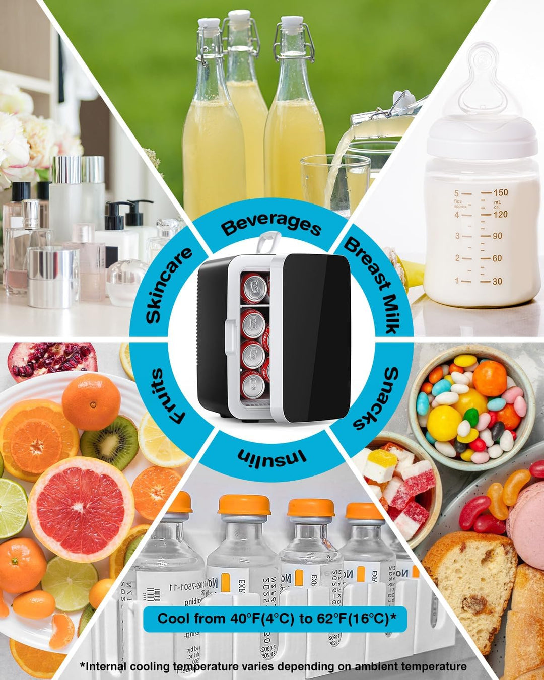 Kismile 10L Compact Mini Fridge F3410 - Kismile