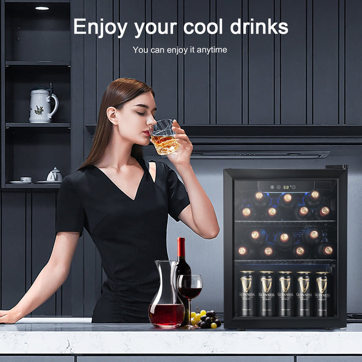 Kismile 1.7 Cu.ft Beverage Refrigerator and Cooler W5848H - Kismile