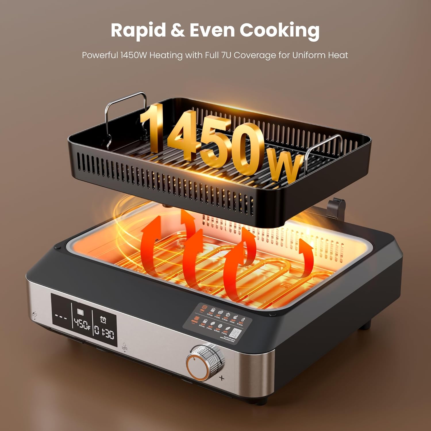 Kismile 2-in-1 Griddle and Indoor Grill 81001KEB1 - Kismile