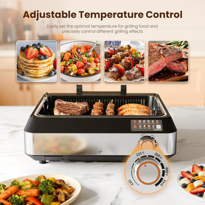 Kismile 2 - in - 1 Griddle and Indoor Grill 81001KEB1 - Kismile