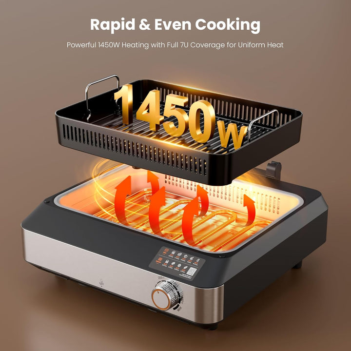 Kismile 2 - in - 1 Griddle and Indoor Grill 81001KEB1 - Kismile