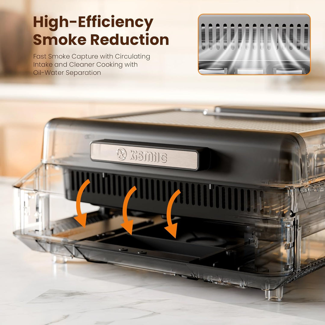 Kismile 2 - in - 1 Griddle and Indoor Grill 81001KEB1 - Kismile