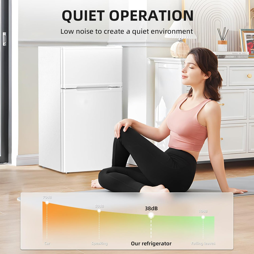 Kismile 2.45 Cu.Ft Mini Fridge with Freezer RE5870 - Kismile