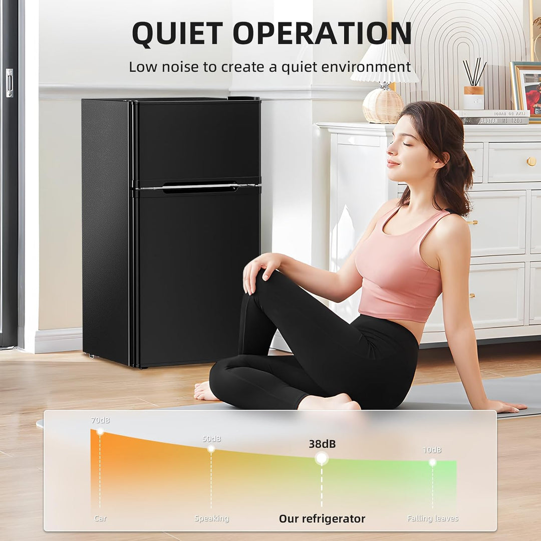 Kismile 2.45 Cu.Ft Mini Fridge with Freezer RE5870 - Kismile