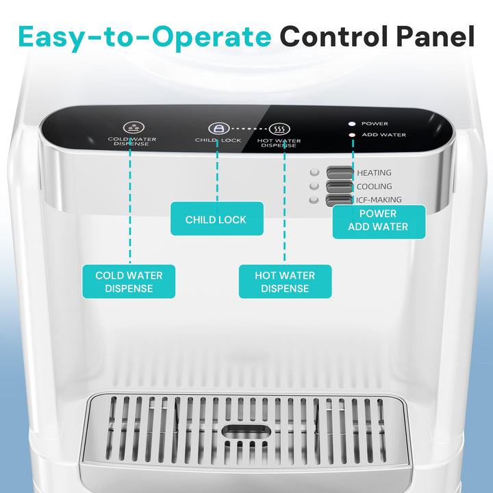 Kismile 3 in 1 Water Cooler Dispenser with Ice Maker WD5815 - Kismile