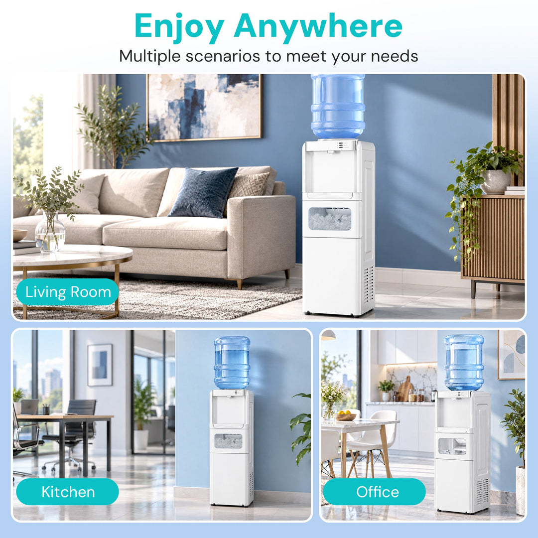 Kismile 3 in 1 Water Cooler Dispenser with Ice Maker WD5815 - Kismile