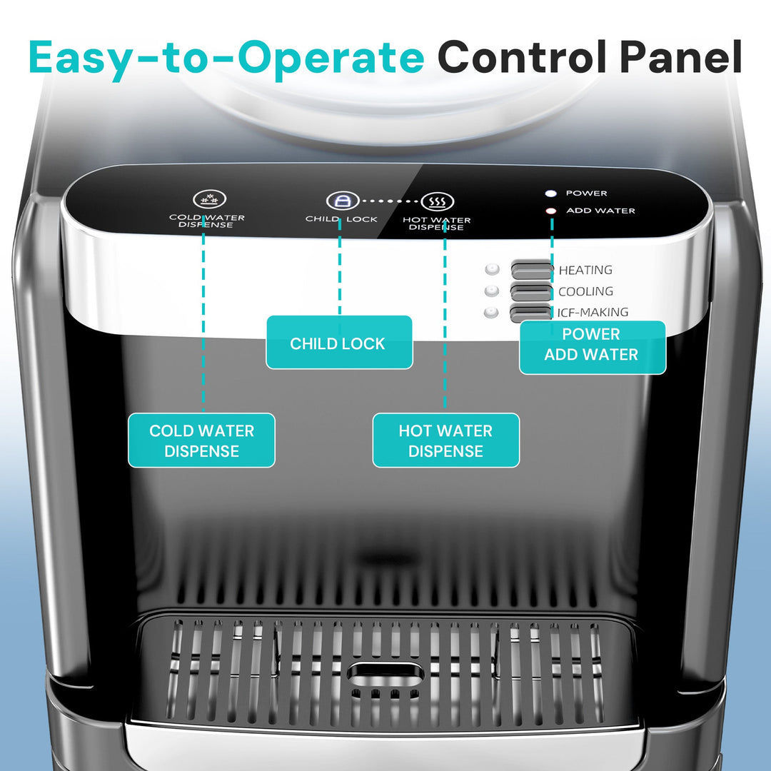 Kismile 3 in 1 Water Cooler Dispenser with Ice Maker WD5815 - Kismile