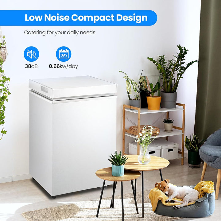Kismile 3.2 Cubic Feet Chest Freezer with Removable Basket D5880 - Kismile
