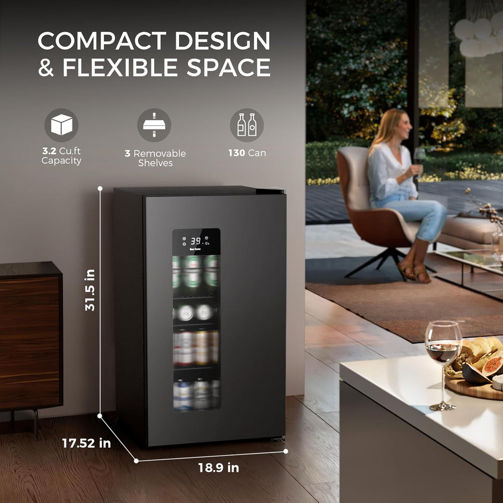 Kismile 3.2 Cu.Ft Beer Fridge WC5890 - Kismile