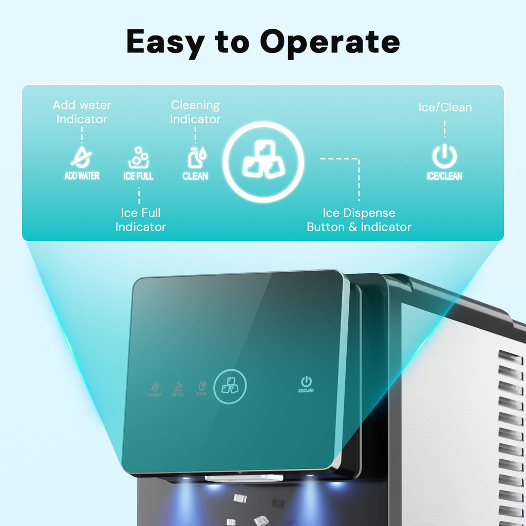 Kismile 33lbs Countertop Nugget Ice Maker 58015RIM0-BLACK - Kismile