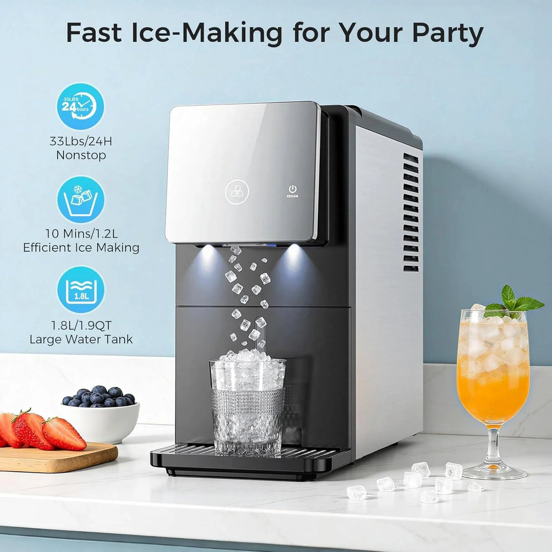 Kismile 33lbs Countertop Nugget Ice Maker 58015RIM0 - BLACK - Kismile