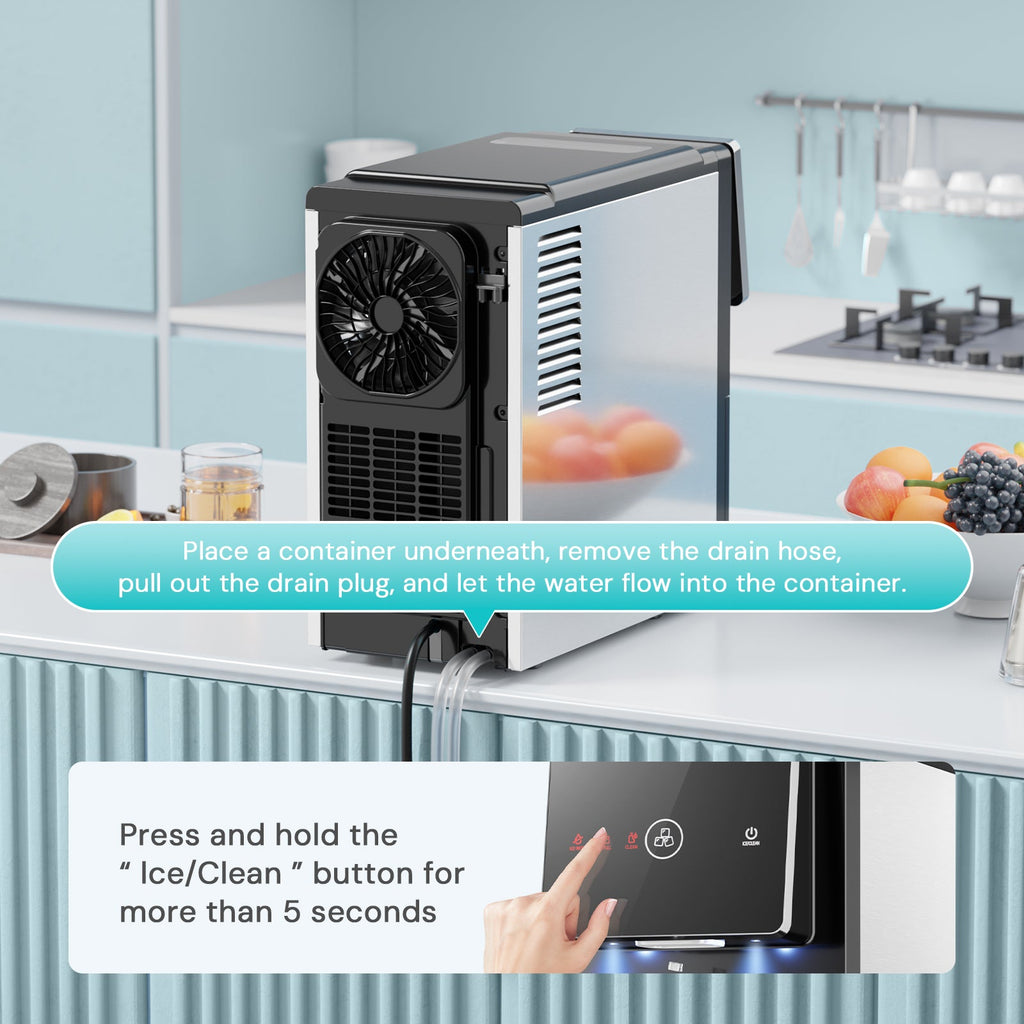 Kismile 33lbs Countertop Nugget Ice Maker 58015RIM0-BLACK - Kismile