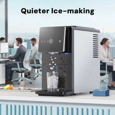 Kismile 33lbs Countertop Nugget Ice Maker 58015RIM0-BLACK - Kismile
