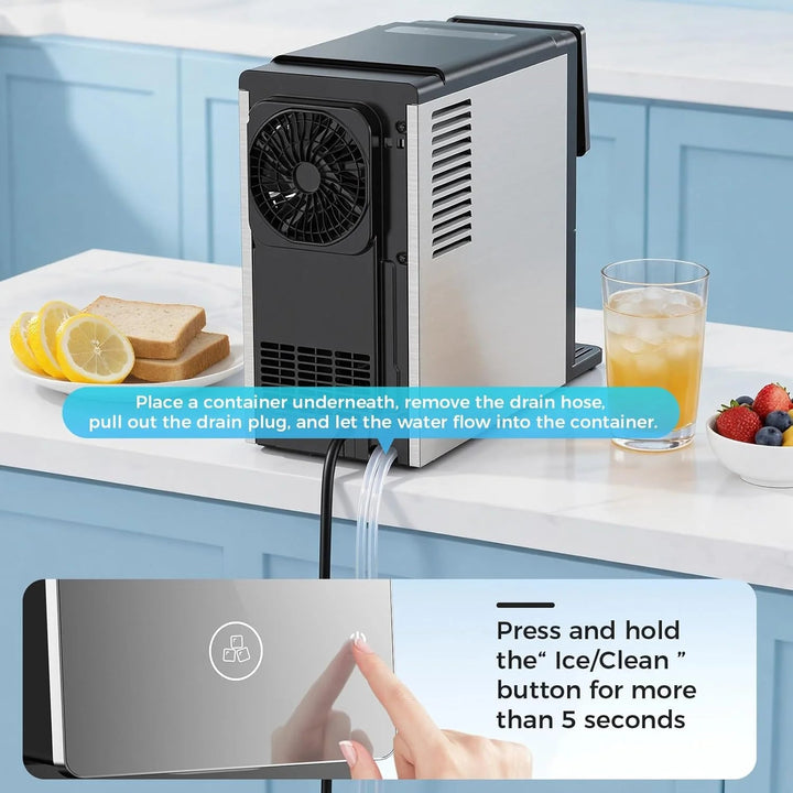 Kismile 33lbs Countertop Nugget Ice Maker 58015RIM0 - BLACK - Kismile