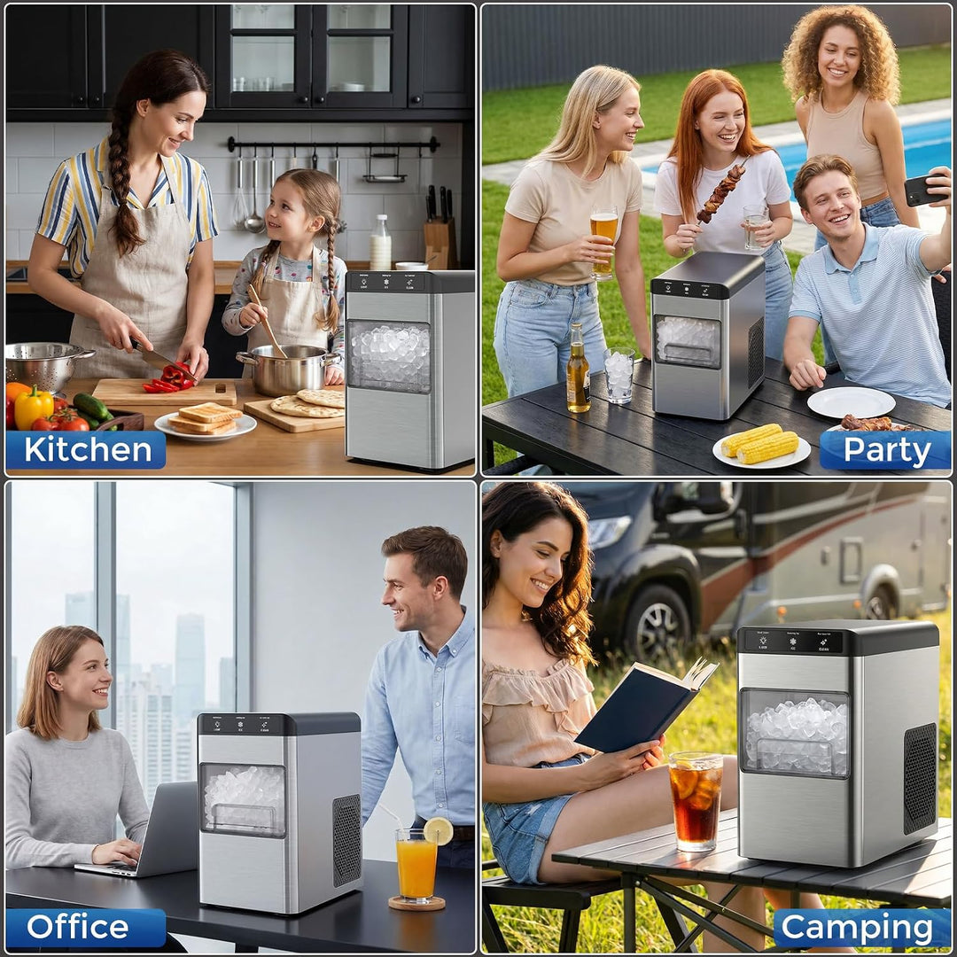 Kismile 34 lbs/24H Countertop Nugget Ice Maker Z3424SN - Kismile