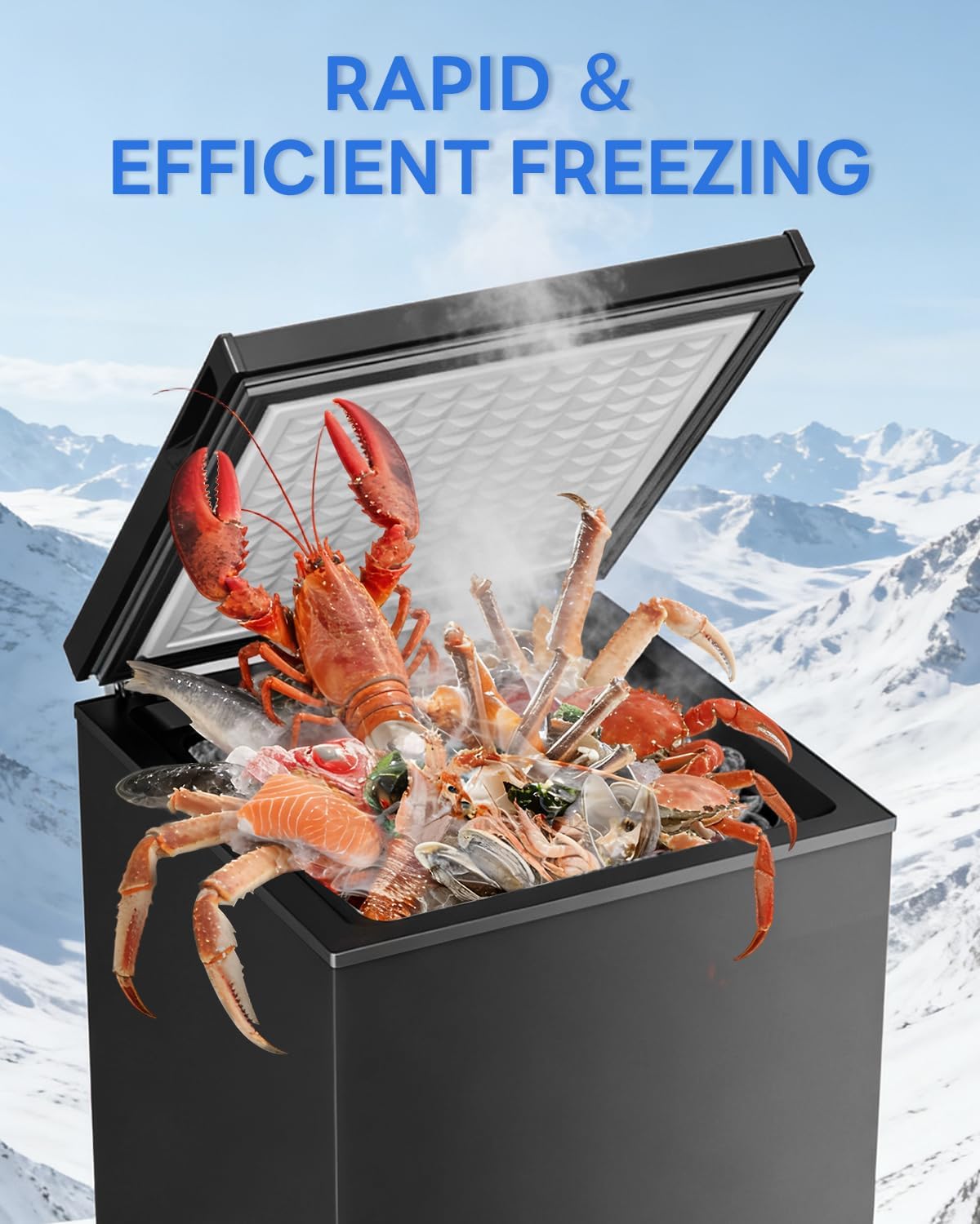 Kismile 3.5 Cu. Ft Chest Freezer 58090RFR0 - Kismile