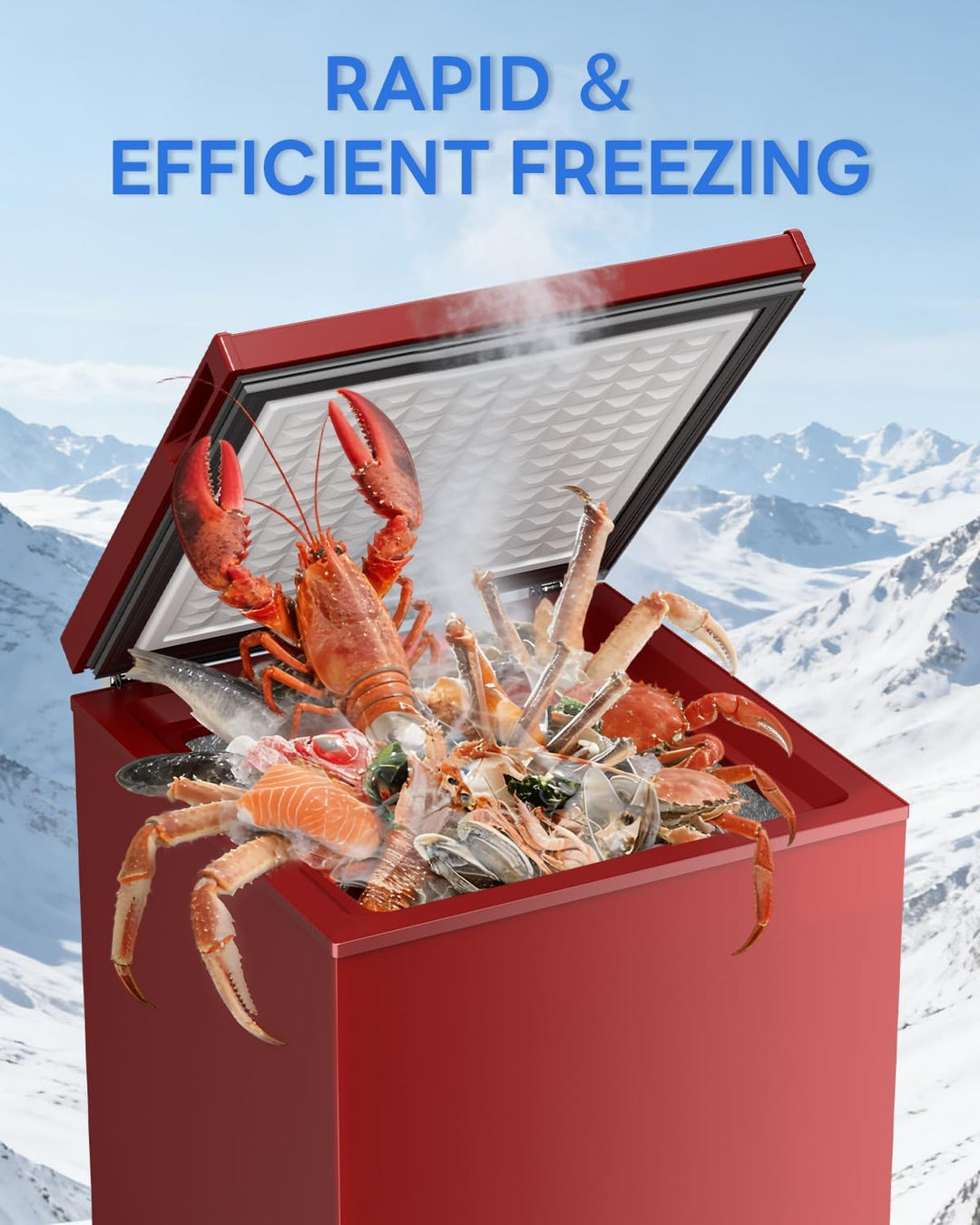 Kismile 3.5 Cu. Ft Chest Freezer 58090RFR0 - Kismile