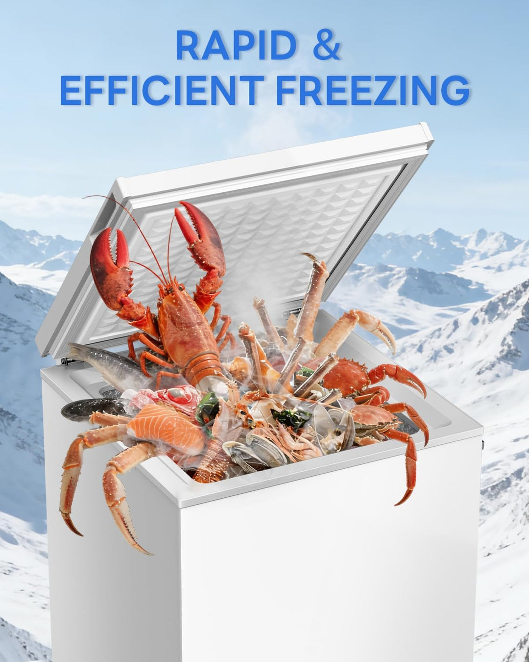 Kismile 3.5 Cu. Ft Chest Freezer 58090RFR0 - Kismile