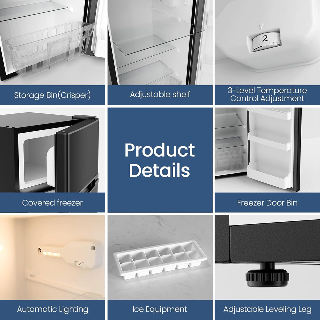 Kismile 4.5 Cu.Ft Mini Fridge with Freezer 58127RRE0 - Kismile