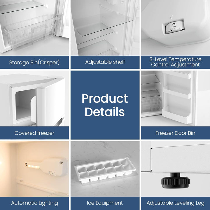 Kismile 4.5 Cu.Ft Mini Fridge with Freezer 58127RRE0 - Kismile