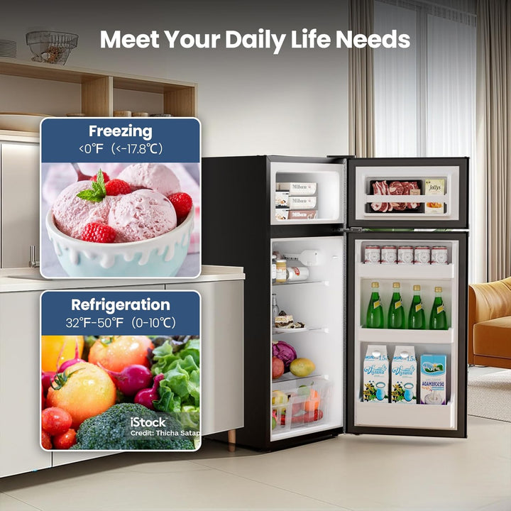 Kismile 4.5 Cu.Ft Mini Fridge with Freezer 58127RRE0 - Kismile