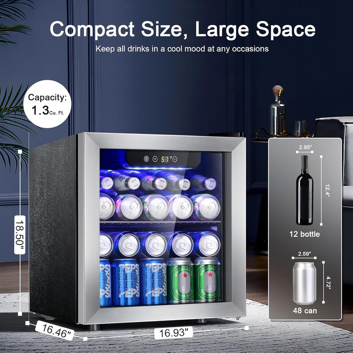 Kismile 48 Can Beverage Refrigerator 58036RWC0 - Kismile