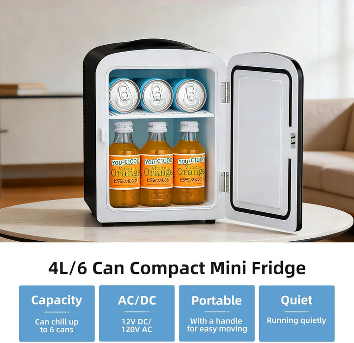 Kismile 4L/6 Can Portable Mini Fridge MF3425 - Kismile