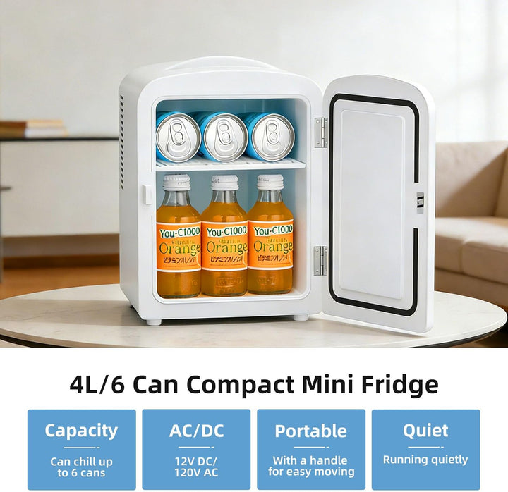 Kismile 4L/6 Can Portable Mini Fridge MF3425 - Kismile