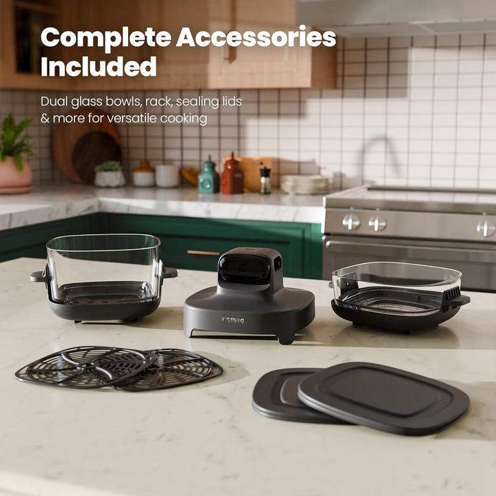 Kismile 5 - in - 1 Portable Glass Air Fryer K8126 - Kismile