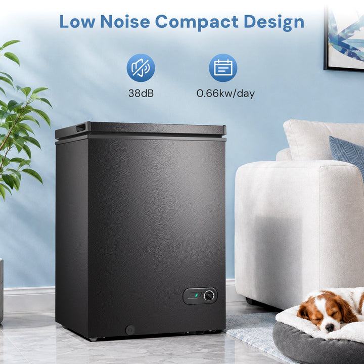 Kismile 7.0/3.5 Cubic Feet Chest Freezer with Removable Basket Free Standing - Kismile