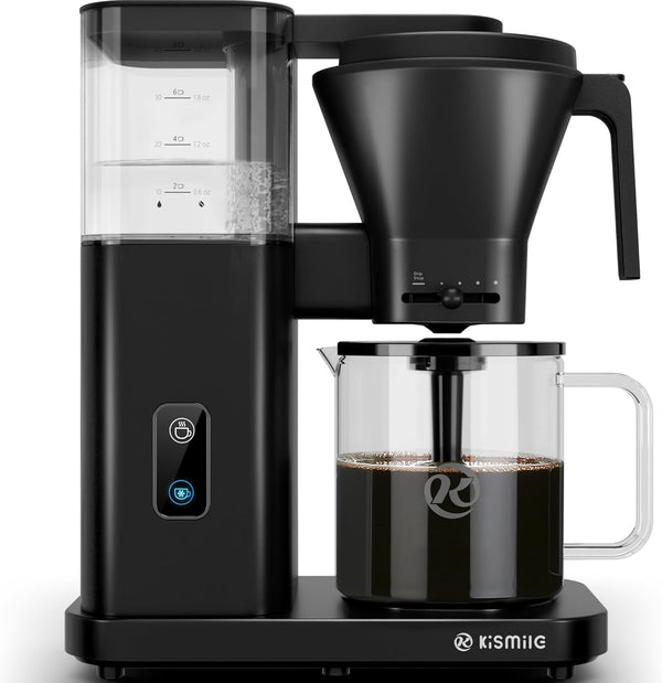 Kismile 8-cup drip coffee maker with glass carafe