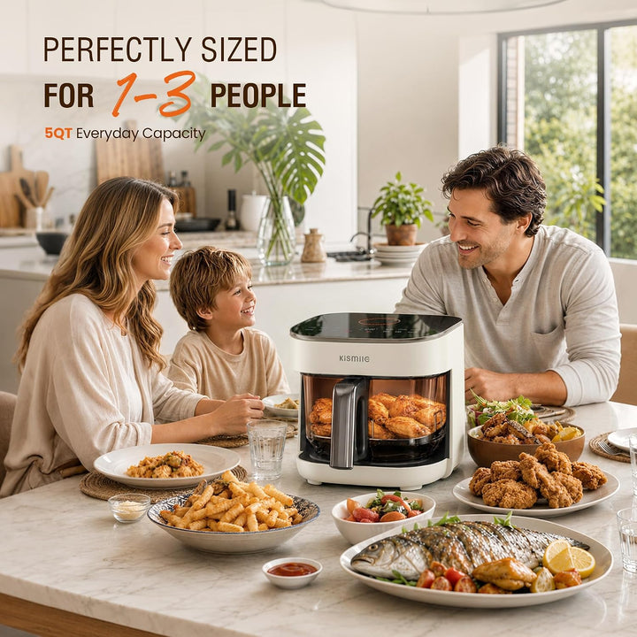 Kismile 8-in-1 AREOLUNCE 5 QT Glass Air Fryer AF9310 - Kismile