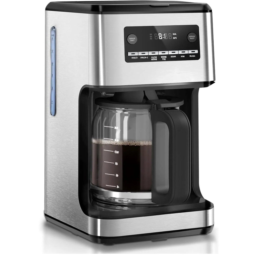 Kismile Coffee Maker, Programmable Drip Coffee Makers ,Timer, Self - cleaning,Stainless Steel - Kismile