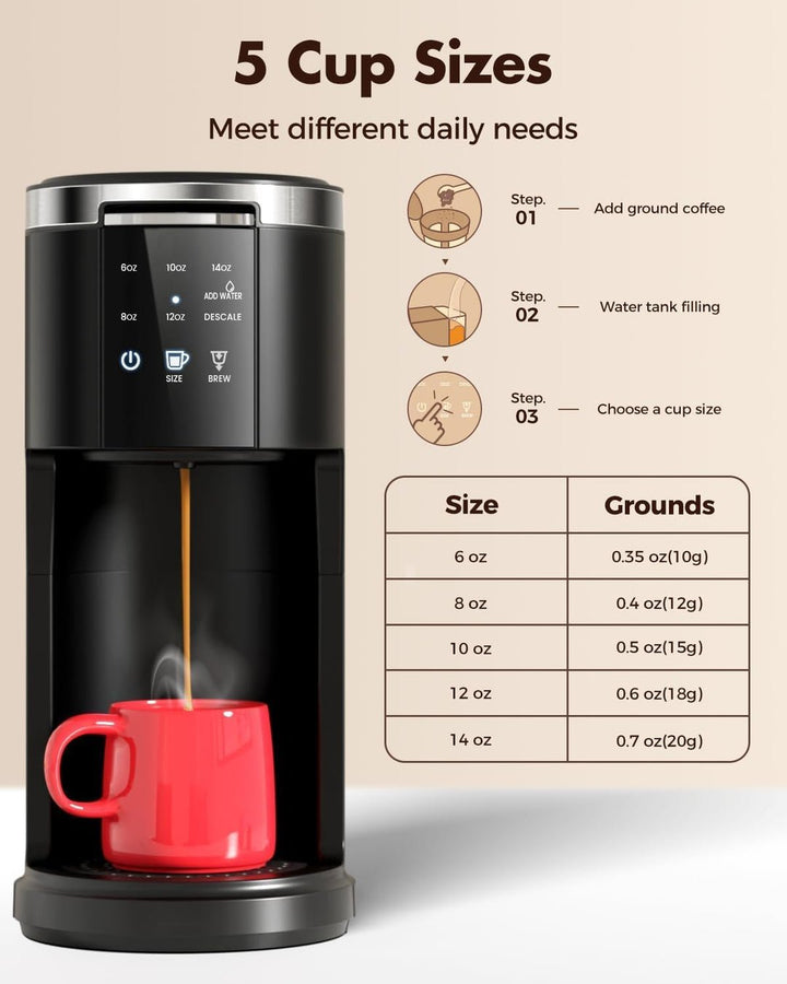 Kismile Coffee Maker, Programmable Drip Coffee Makers ,Timer, Self - cleaning,Stainless Steel - Kismile