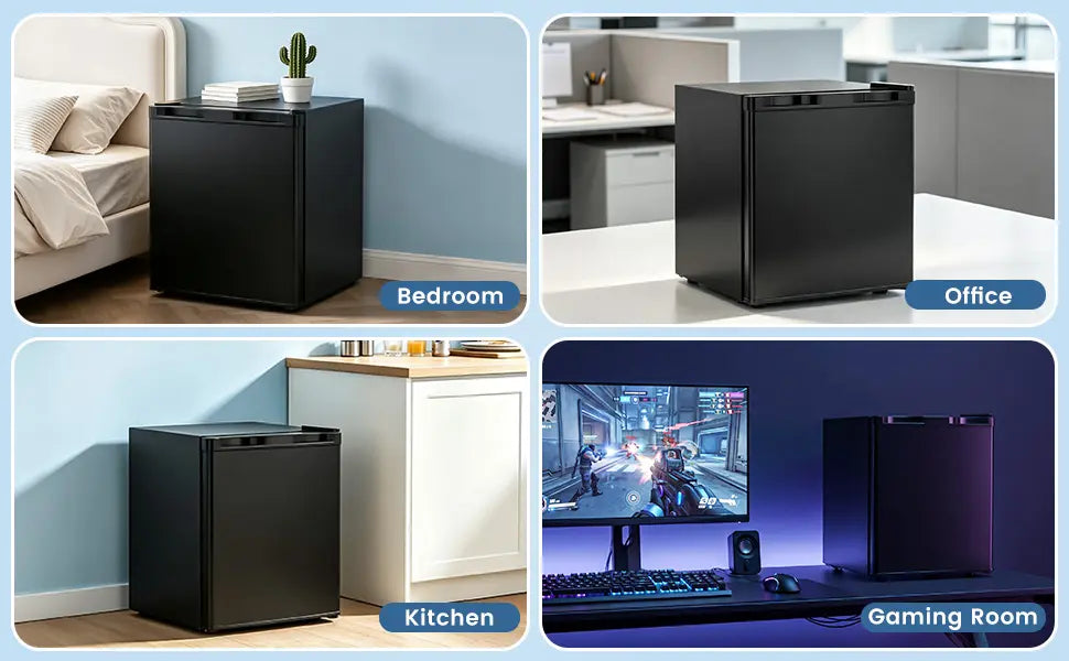 Kismile compact mini fridge for bedroom, office, kitchen and gaming room