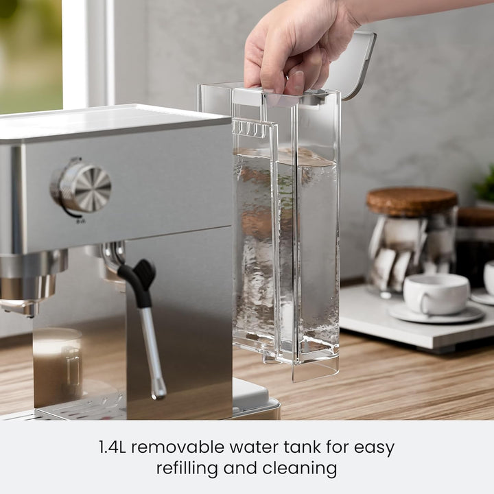 Kismile Espresso Coffee Maker Machine 20 Bar, with Milk Frother Steam Wand CM8032 - Kismile