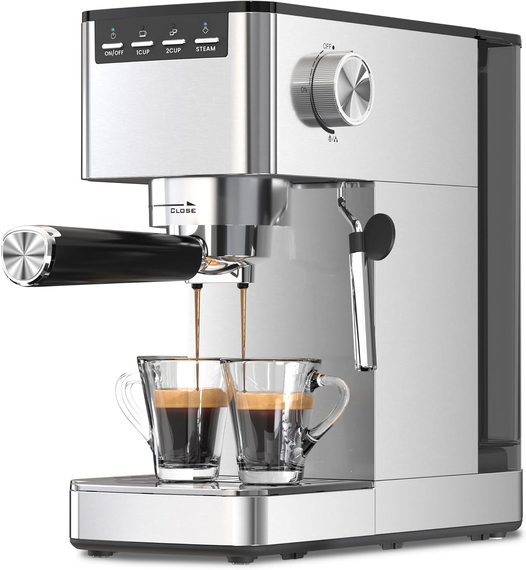 Kismile Espresso Machine 20 Bar, with Milk Frother Steam Wand CM8032 - Kismile