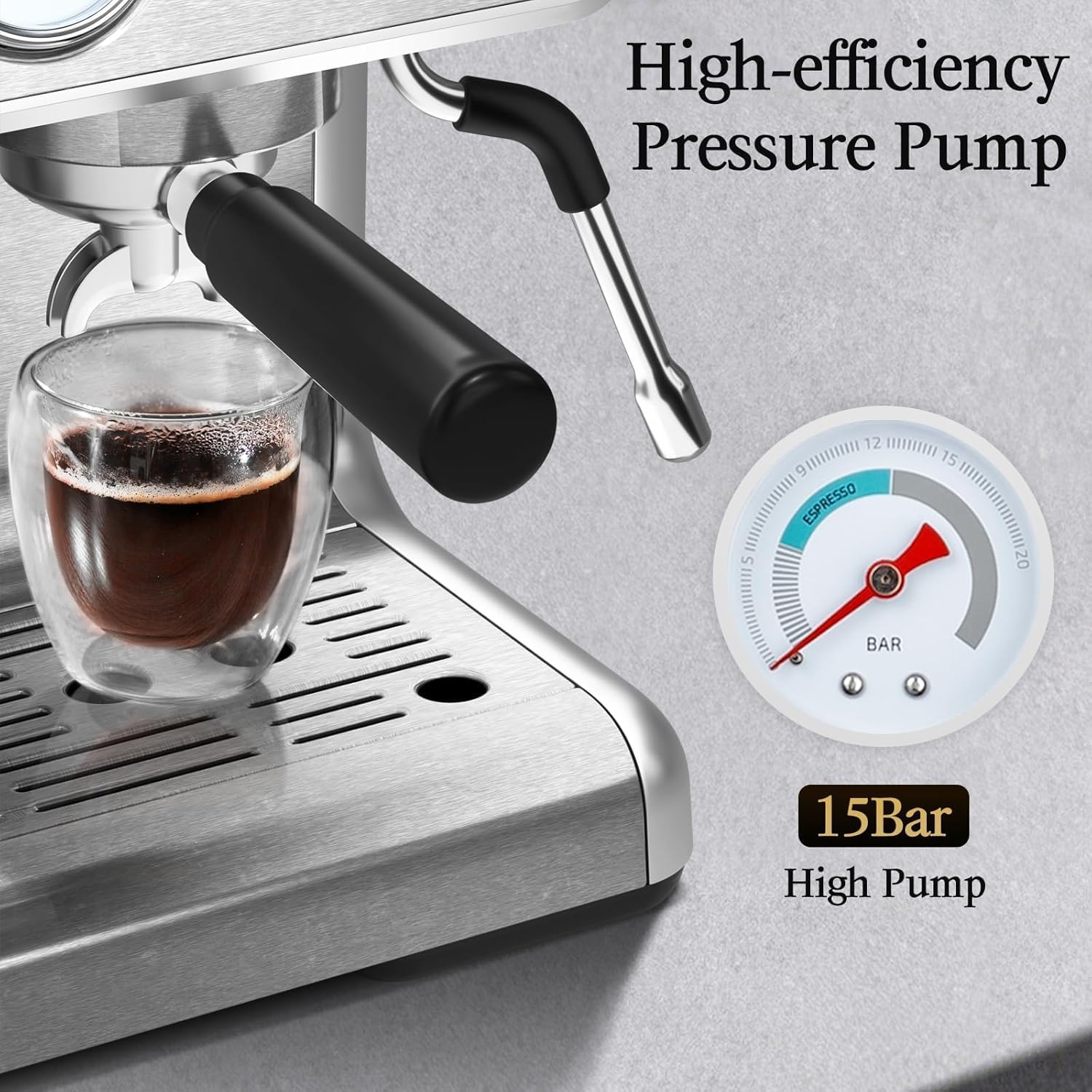 Kismile Coffee Maker with Reusable Filter & Keep Hot Plate