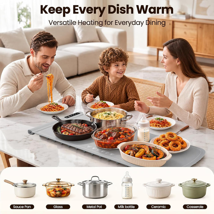 Kismile Extra Large 8-Plate Food Warming Mat WB2908 - Kismile
