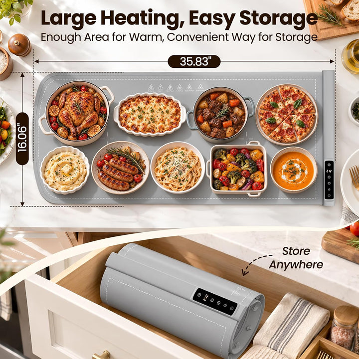 Kismile Extra Large 8-Plate Food Warming Mat WB2908 - Kismile