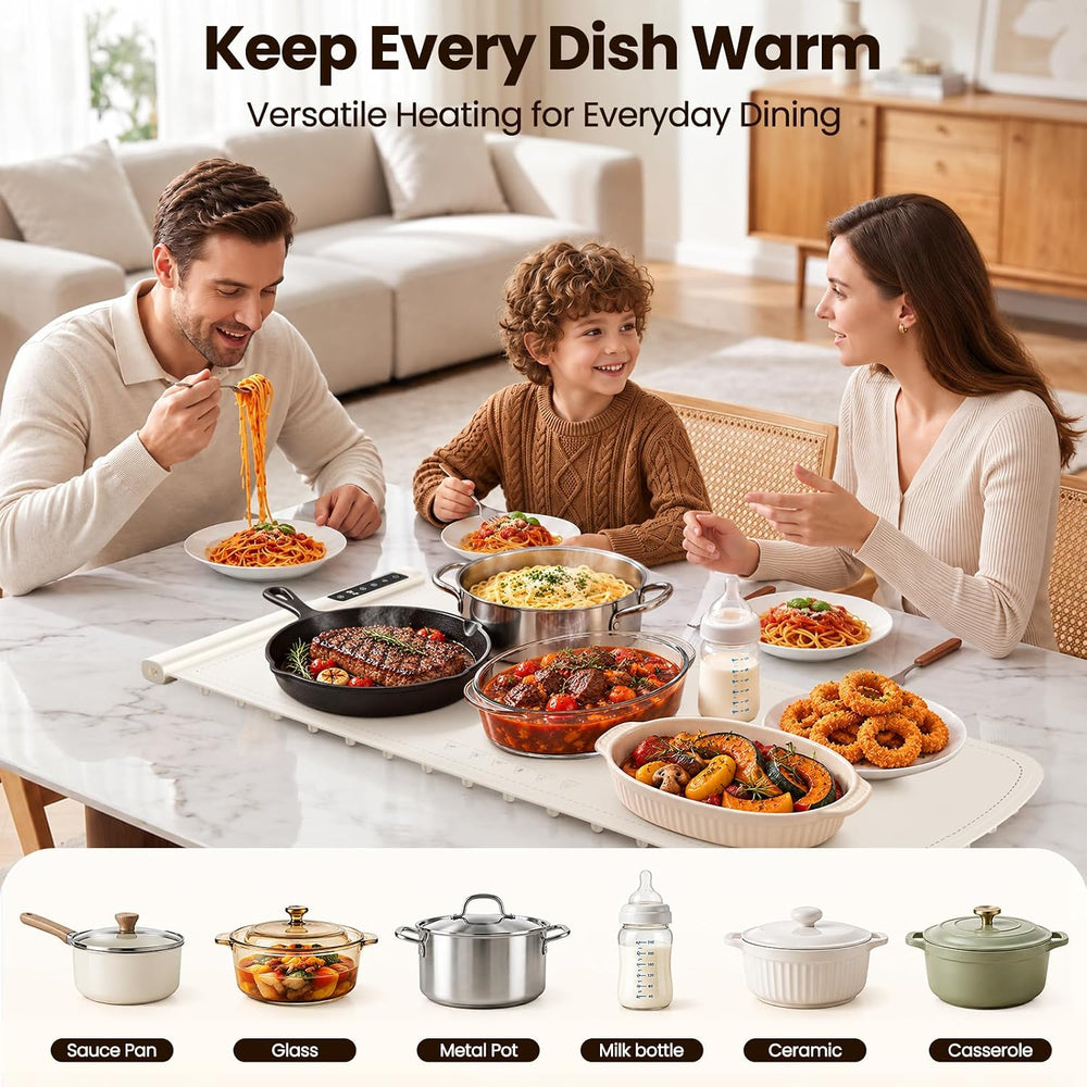 Kismile Extra Large 8-Plate Food Warming Mat WB2908 - Kismile
