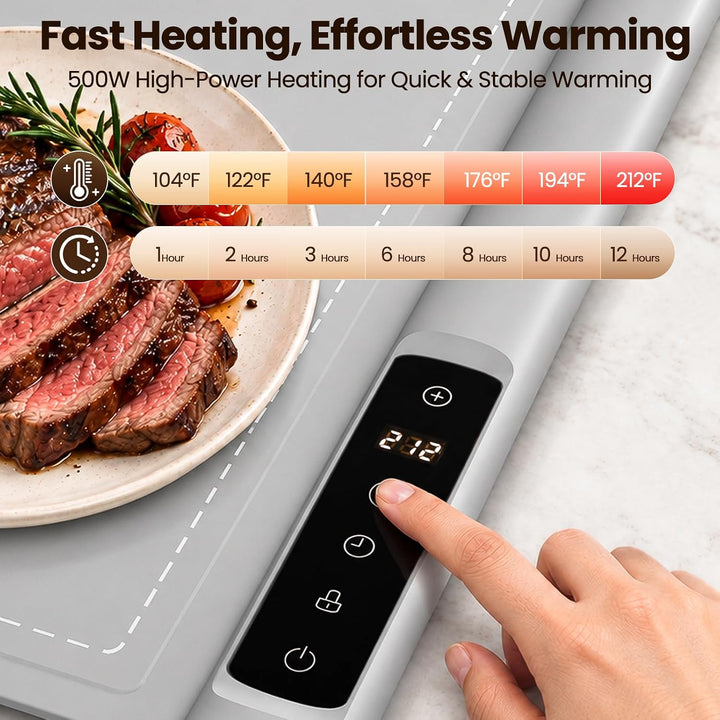Kismile Extra Large 8-Plate Food Warming Mat WB2908 - Kismile