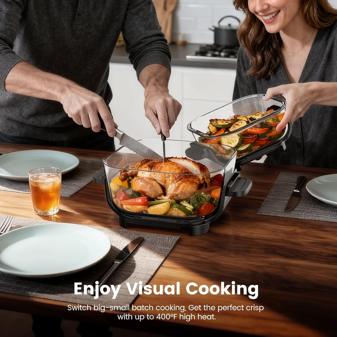 Kismile Glass Air Fryer Non Toxic 12501KAF0 - PURPLE - Kismile