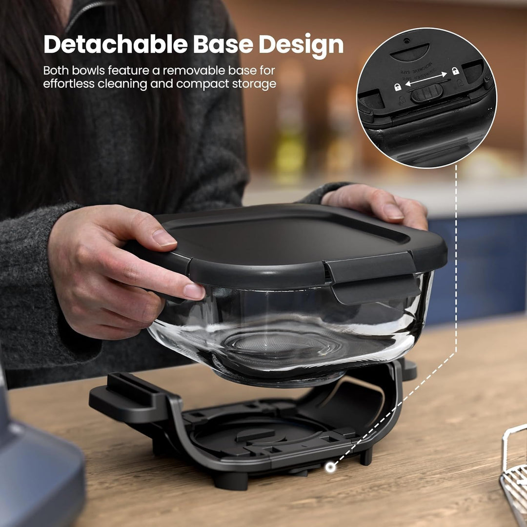 Kismile Glass Air Fryer Non Toxic 12501KAF0 - PURPLE - Kismile