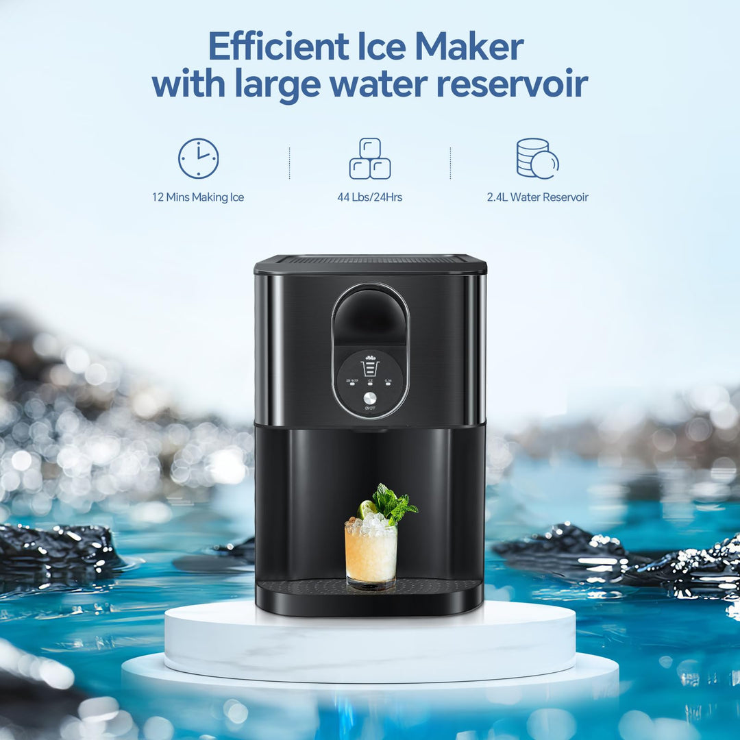 Kismile Ice Makers Countertop, Pebble Ice Maker Machine with Self