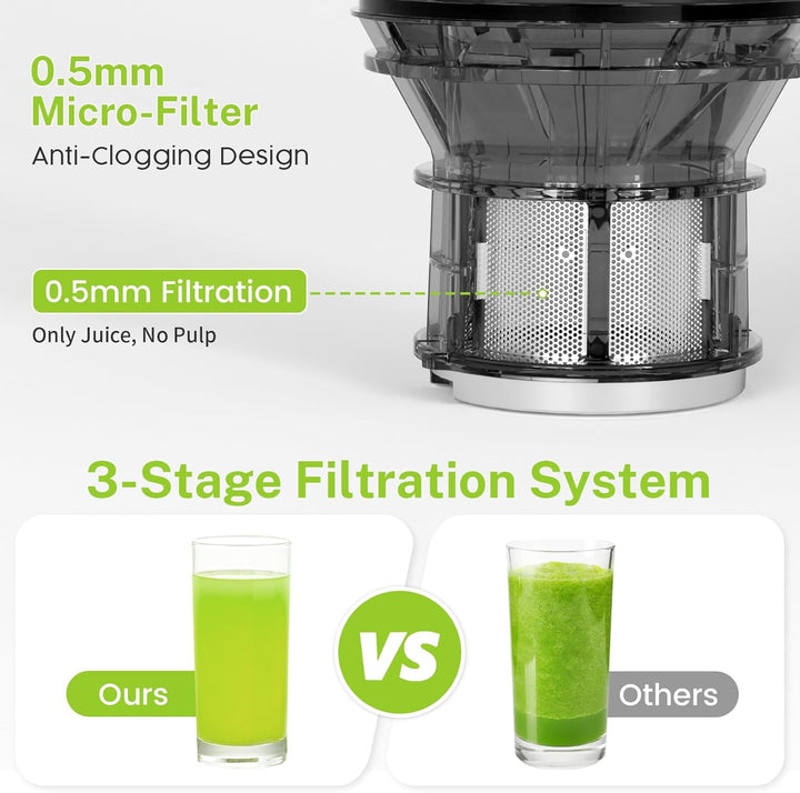 Kismile Juicer Machines with 5.4" Large Feed Chute 27120KJU0 - Kismile