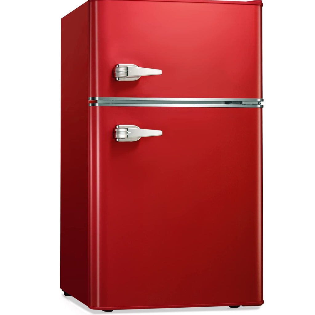 Kismile Mini Fridge 3.1Cu.Ft Compact Refrigerator 2-Doors Freezer Low Noise Defrost Storage of Beverages Vegetables Fruits Kitchen Living Room Office Dormitory Green - Kismile