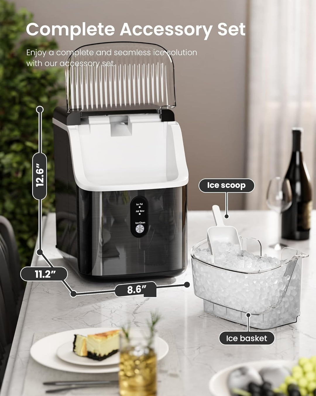 Kismile Nugget Countertop Ice Maker Z5815NB - Kismile