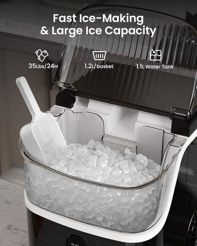 Kismile Nugget Countertop Ice Maker Z5815NB - Kismile