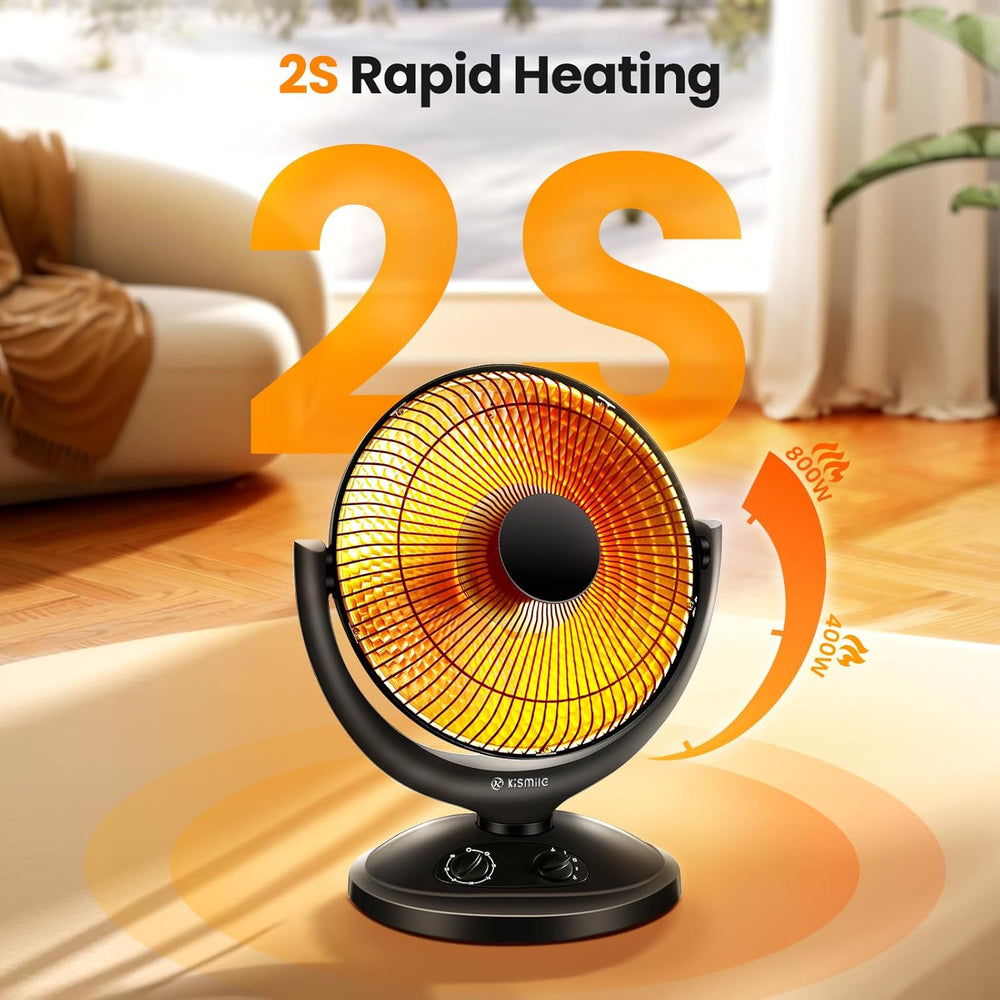 Kismile Oscillating Parabolic Space Heater with Thermostat and Timer R5315 - Kismile
